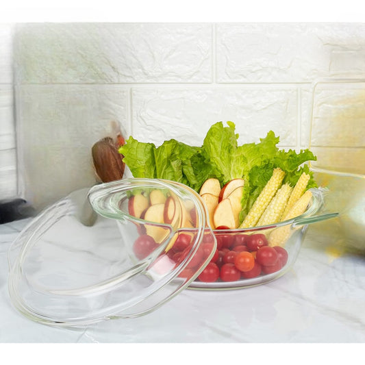 Femora Borosilicate Microwave Glass Casserole With Lid -700 ml 1 Unit