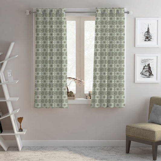 Decorous Window Curtain Abstract - Grey 112 x 150 cm