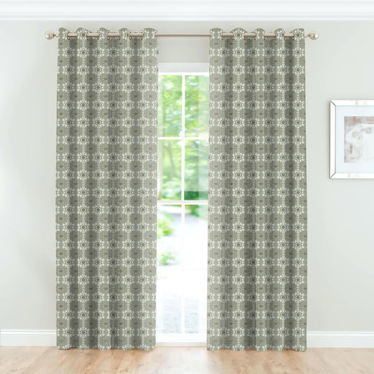 Decorous Door Curtain Abstract - Grey 112 cm X 210 cm