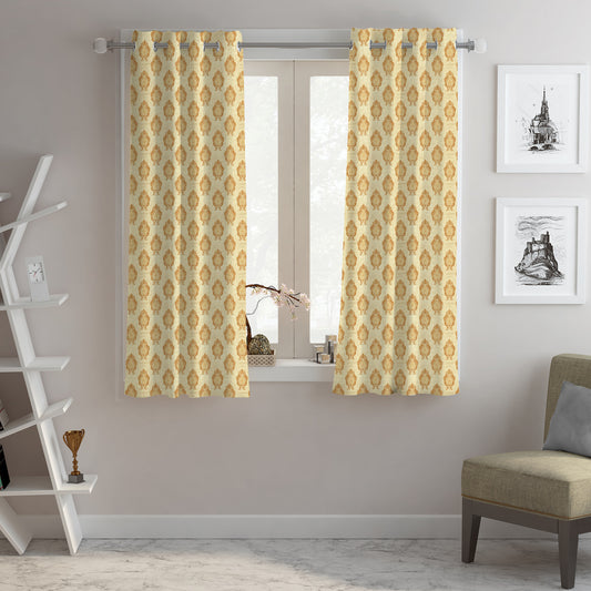 Zircon Window Curtain Damask - Gold 112 x 150 cm