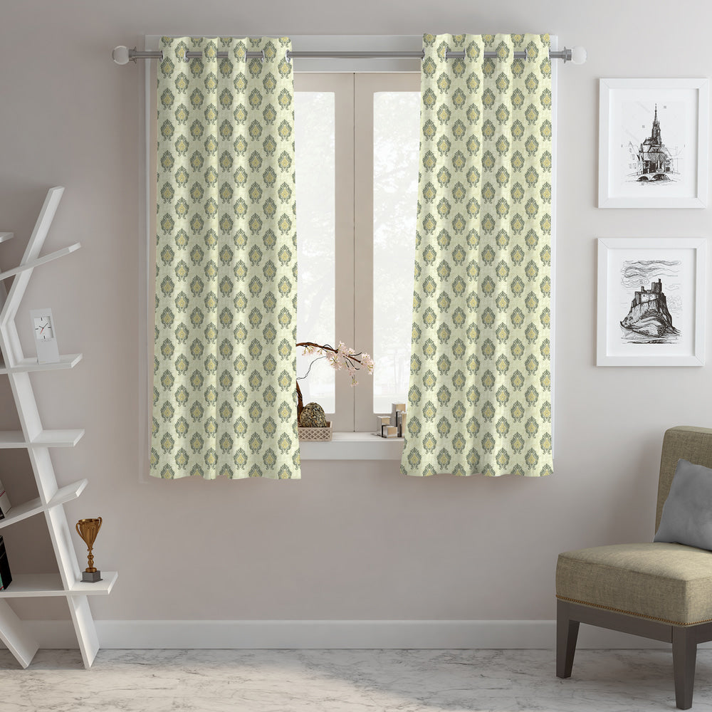 Zircon Window Curtain Damask - Grey 112 x 150 cm