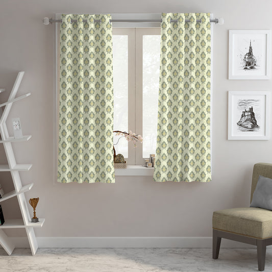 Zircon Window Curtain Damask - Grey 112 x 150 cm