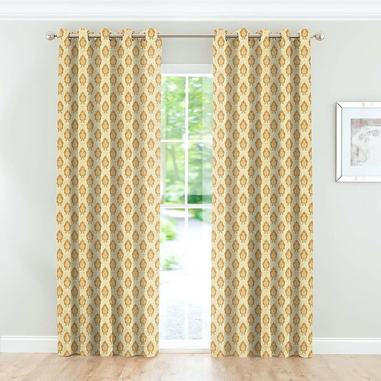 Zircon Door Curtain Damask - Gold 112 cm X 210 cm