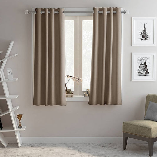 Blackout Window Curtain Plain - Coffee 112 cm X 150 cm