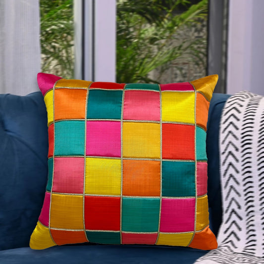 Fabrique Geometrical Cushion Cover - Multi Colour (40x40 cm) 1 Unit