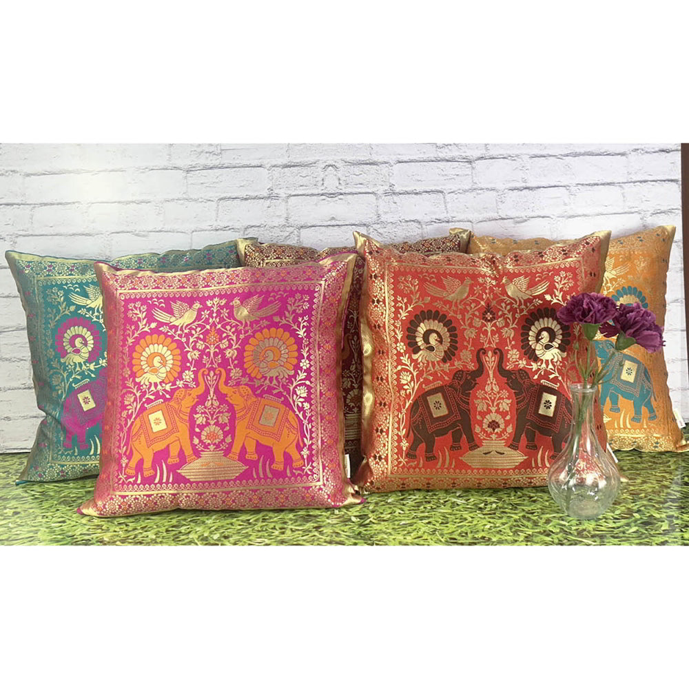 Pink Parrot Polyester Cushion Cover (D10) - 40X40cm - 5 Units 1 Unit