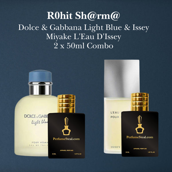 R0hit Sh@rm@ - Light Blue Pour Homme & L'Eau d'Issey Pour Homme 50ml Combo
