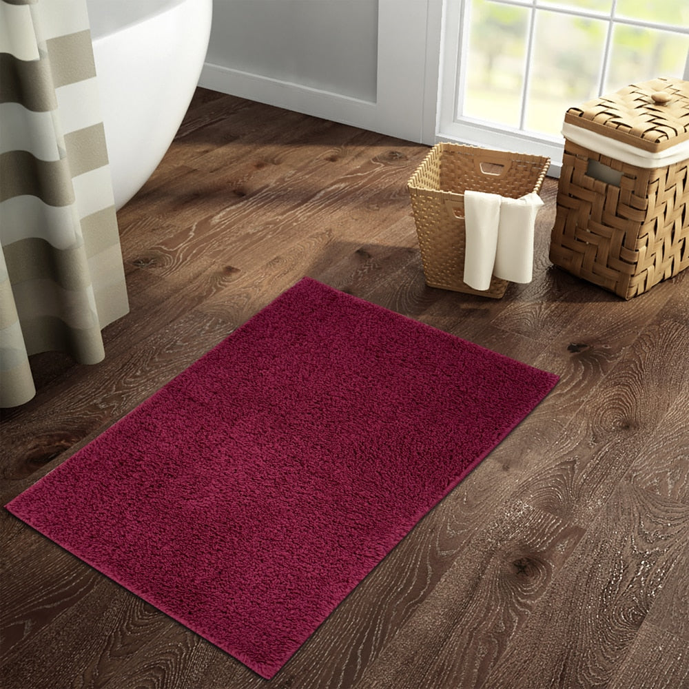 Welspun Solid Door Mat (4060) Claret - 40 x 60 cm 1 Unit