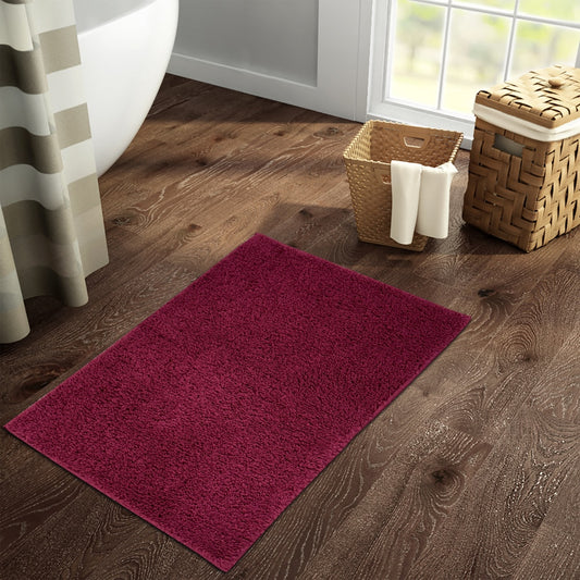 Welspun Solid Door Mat (4060) Claret - 40 x 60 cm 1 Unit