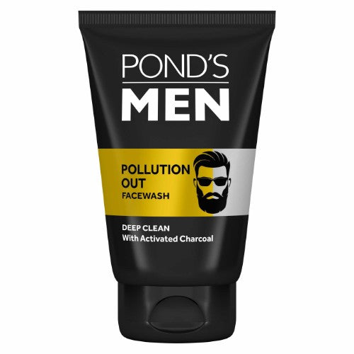 Ponds Men Pollution Out Activated Charcoal Deep Clean Facewash 100 Gm