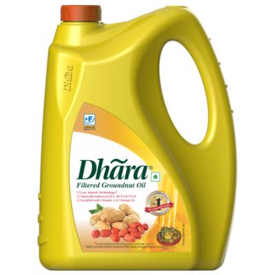 Dhara Groundnut Oil 5 Ltr