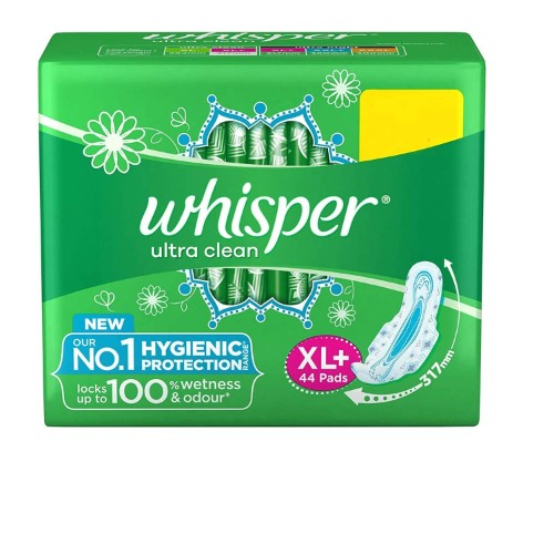 Whisper Maxi Ultra Clean Sanitary Pads Xl+ Wings 48 Pcs