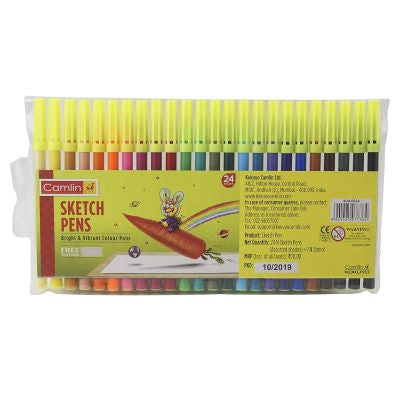 Camlin Sketch Pen With Stencil 24 Shade