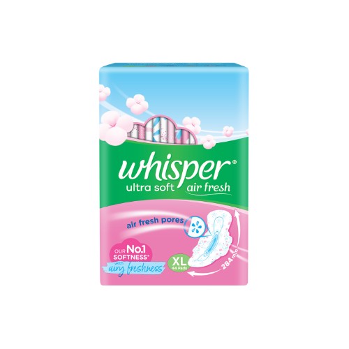 Whisper Ultra Soft Xl San Pad Pack Of 44