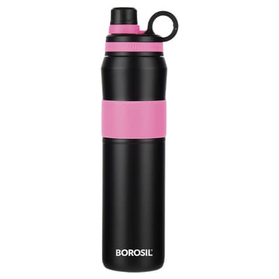 Borosil Thirst Fuchsia Bottle & Flask 800Ml