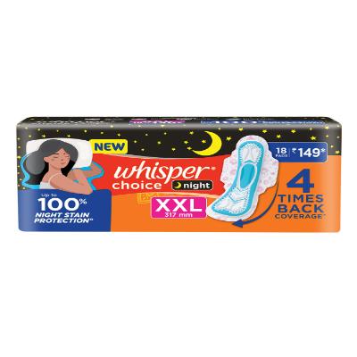 Whisper Choice Night Xxl Pack Of 18
