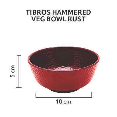 Tibros Hammered Veg Bowl Rust 1 Pc