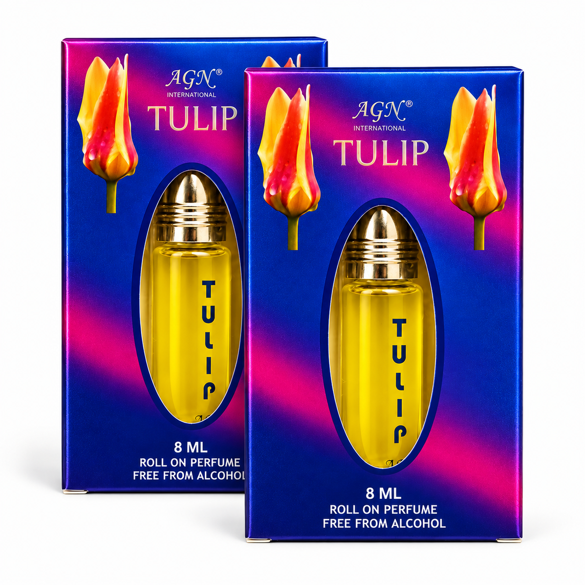 AGN Tulip Purple Alcohol-Free Roll-On Attar Combo Pack 2 x 8ml