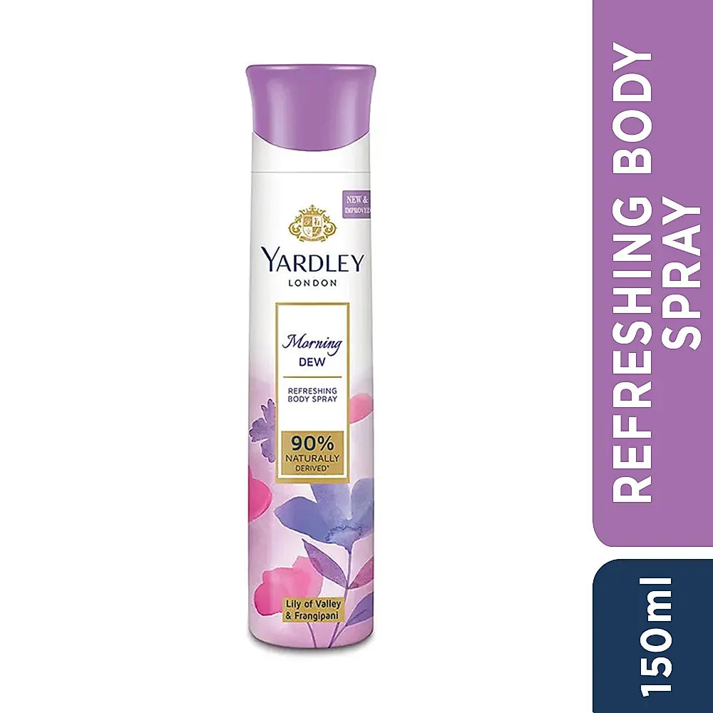 YARDLEY MORNING DEW 150 ML DEO, ENGLISH ROSE 150 ML DEO & ENGLISH LAVENDER 150 ML DEO