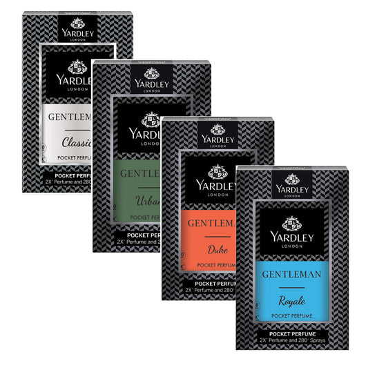 YARDLEY GENTLEMAN COMPACT PERFUME- ASSORTED PACK OF 4