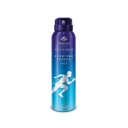 YARDLEY GENTLEMEN PACE & CHAMPION COMBO (150ML * 2) SPORTING LEAGUE BODY SPRAY