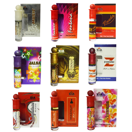 Zia Assorted Attar Combo – Ramadan Special 2026 | Premium Long-Lasting Alcohol-Free Attar Gift Set