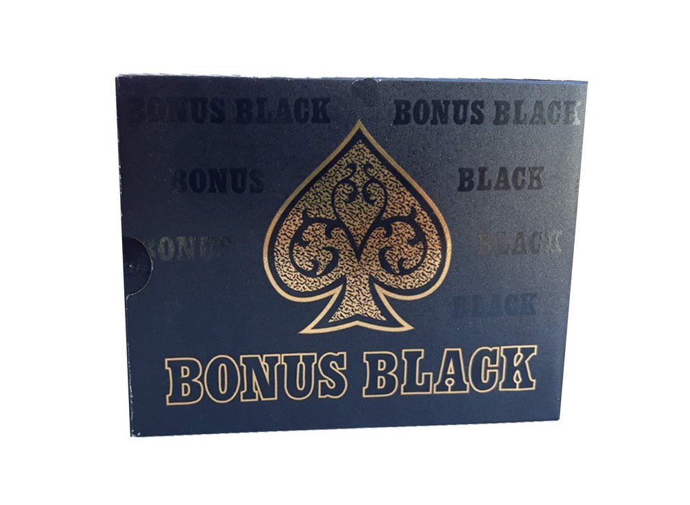 Black Bonus Premium Playing Cards / Poker/ Party Games (2 Pack Of 55 Cards)