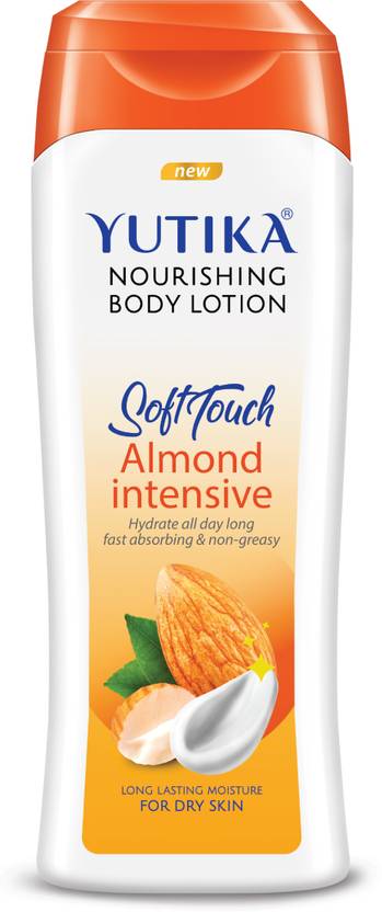 Yutika Nourishing Body Lotion Soft Touch Almond Intensive Soothing Long Lasting Moisture For Dry Skins  (300 ML)