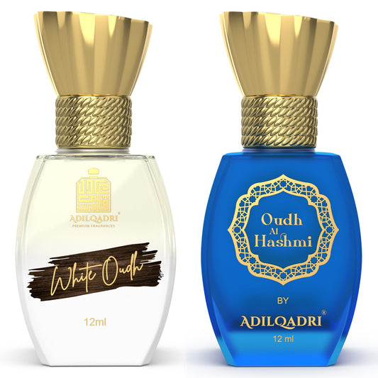Adil Qadri 2 Pcs Attar Set Oudh Al Hashmi And White Oudh 12 ML Each