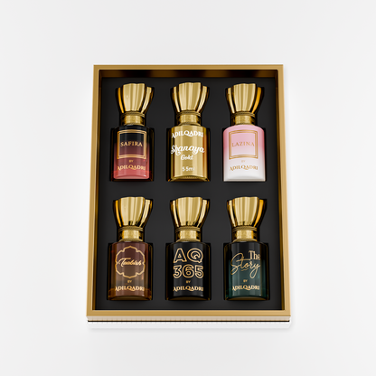 Adil Qadri Essensia Luxury Attar Perfume Gift Set (6 x 5.5Ml)