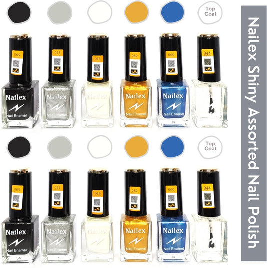 Shop Nailex Assorted Nail Polish  (Pack of 12, 9.9ML Each)