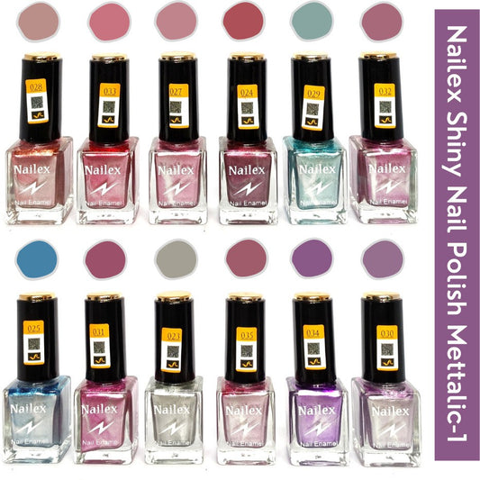 Shop Nailex Mattalic- 1 Nail Polish (Pack of 12, 9.9ML Each)