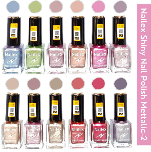 Shop Nailex Mattalic- 2 Nail Polish (Pack of 12, 9.9ML Each)