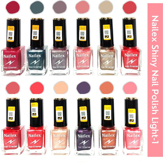 Shop Nailex Shiny Light- 1 Nail Polish (Pack of 12, 9.9ML Each)