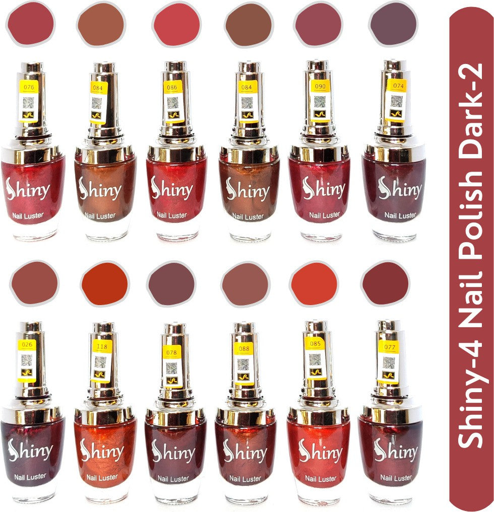 Shop Shiny Dark- 2 Nail Polish Shiny-  4 (Pack of 12, 9.9ML Each)