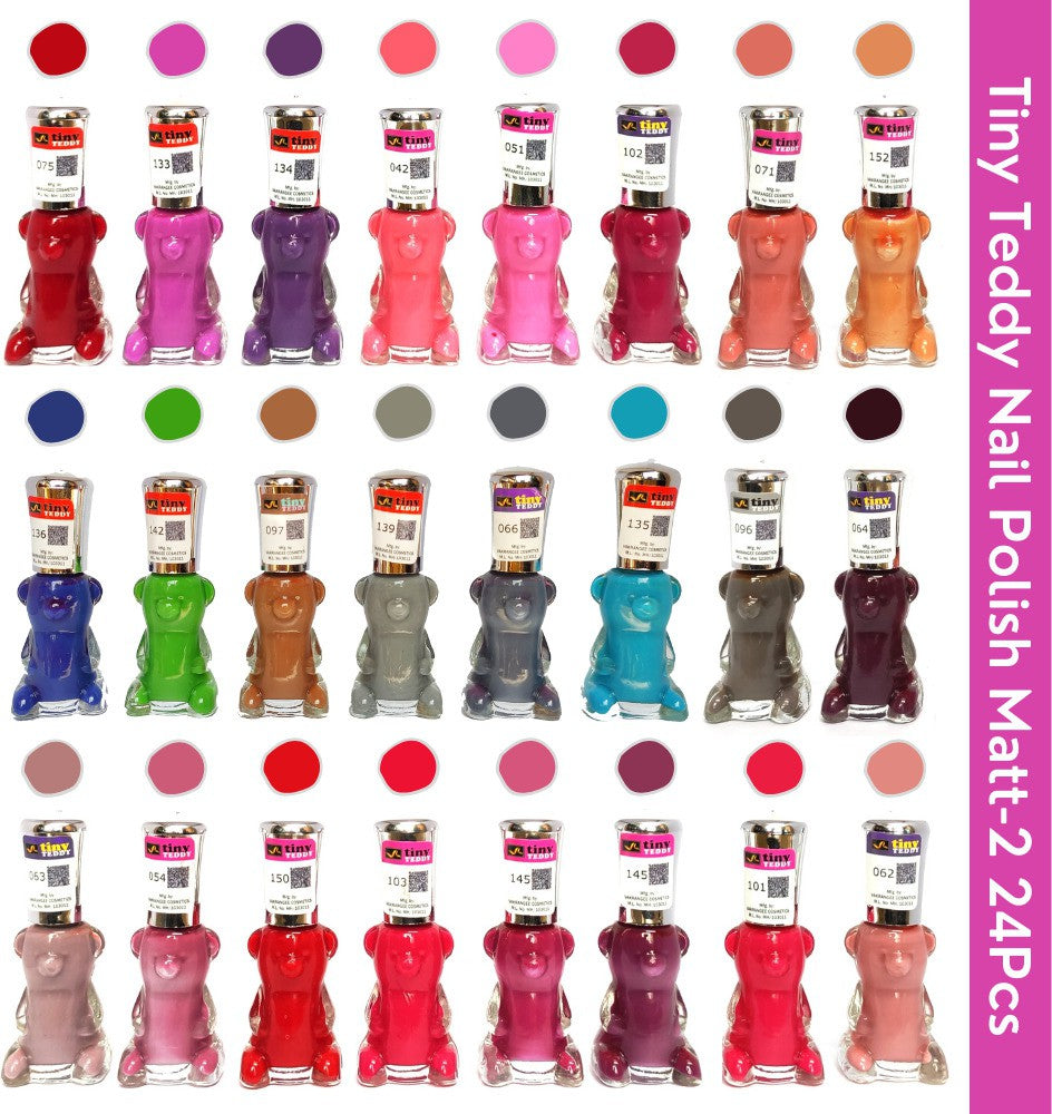 Shop Tiny Teddy Matt- 2 Nail Polish (Pack of 24, 6ML Each)