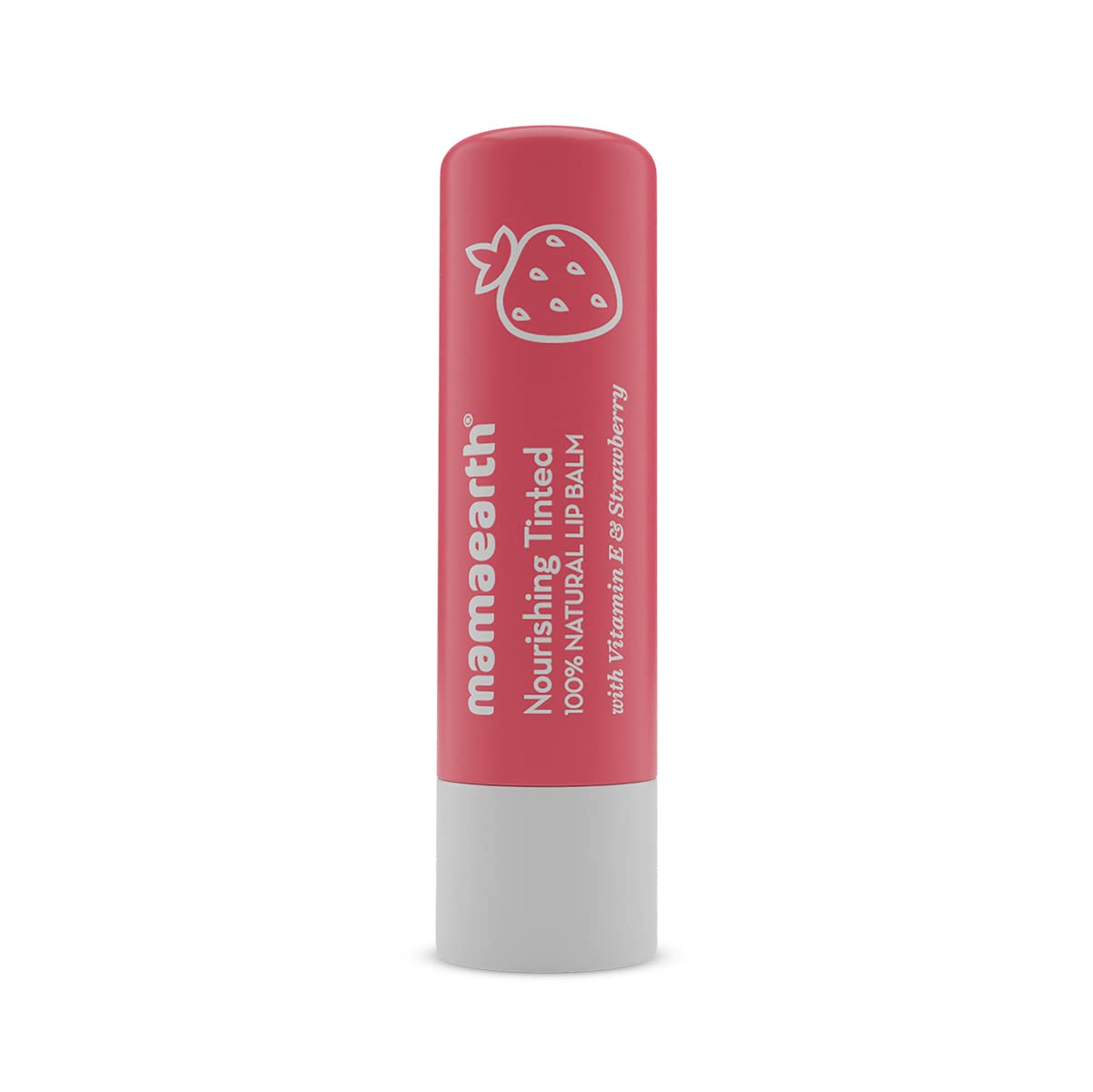 Nourishing Tinted 100% Natural Lip Balm with Vitamin E and Strawberry for Soft & Supple Lips - 4 g