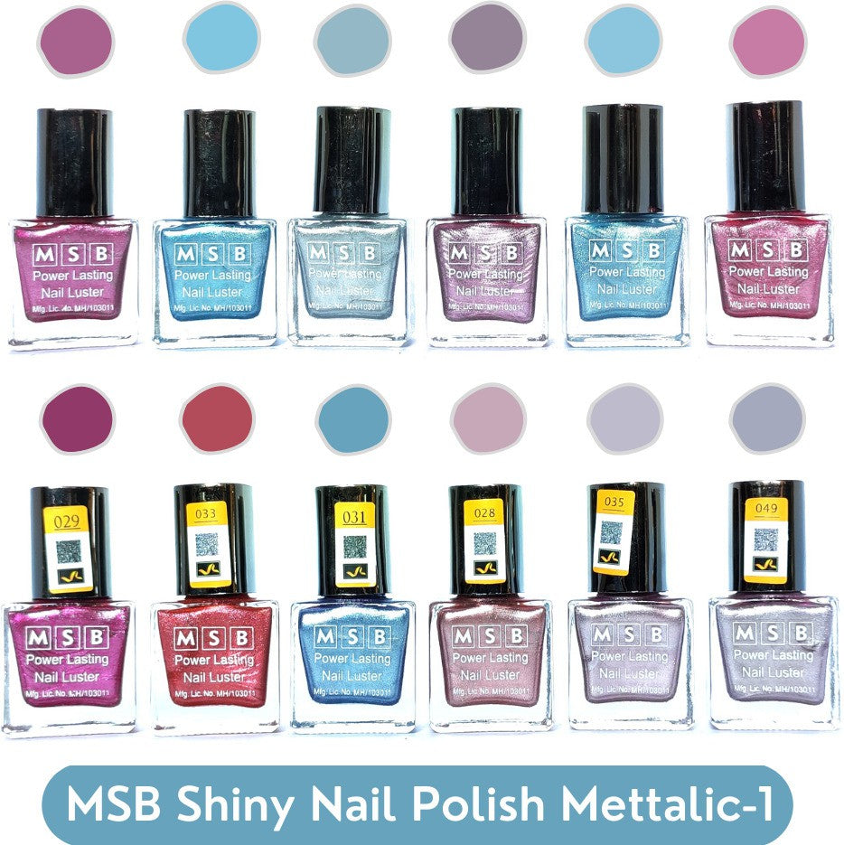 Shop MSB Mattalic- 1 Nail Polish (Pack of 12, 8ML Each)