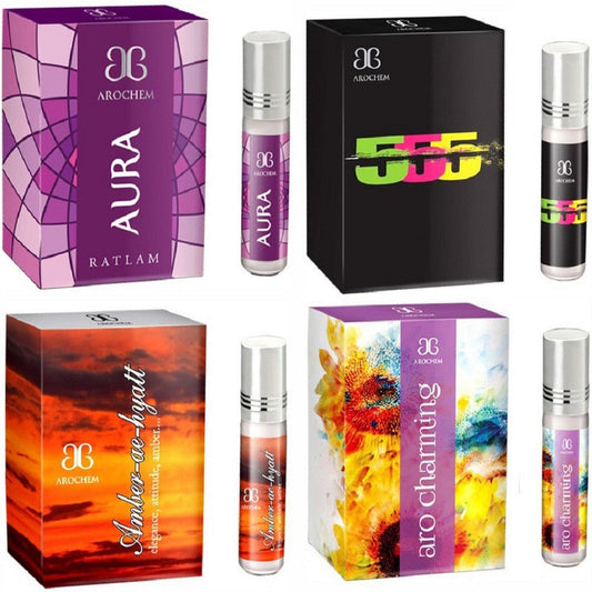 Shop Arochem 555, Amber Ae Hyatt, Aro Charming, Aura Attar 6ML - 4pcs