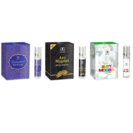 Shop Arochem Zannatul Firdaus, Aro Magnet, Butt Mogra Attar 6ML - 3pcs