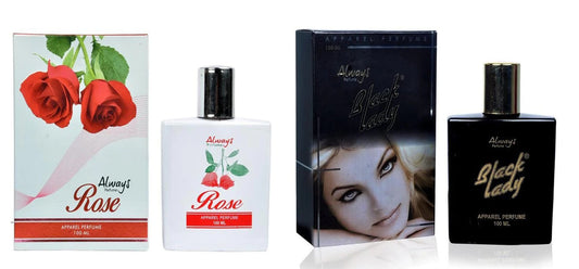 Always Rose & Black Lady Perfume 100ML Each (Pack of 2)