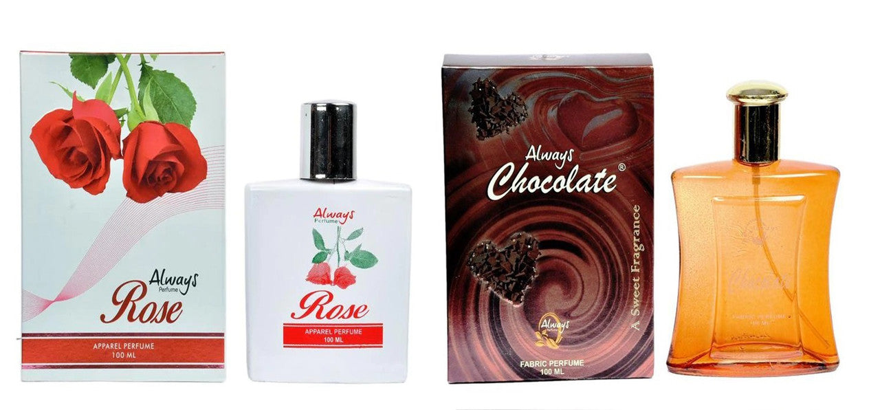 Always Rose & Chocolate Perfume 100ML Each (Pack of 2)