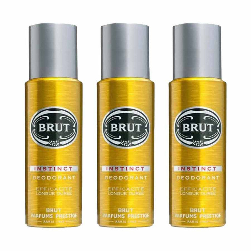 Shop Brut Instinct Pack Of 3 Deodorants For Men