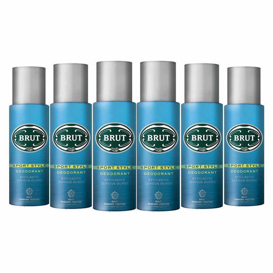 Shop Brut Sport Style Pack Of 6 Deodorants For Men