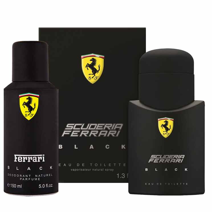 Shop Ferrari Scuderia Black Perfume And Deodorant ComboåÊForåÊMen 250ML