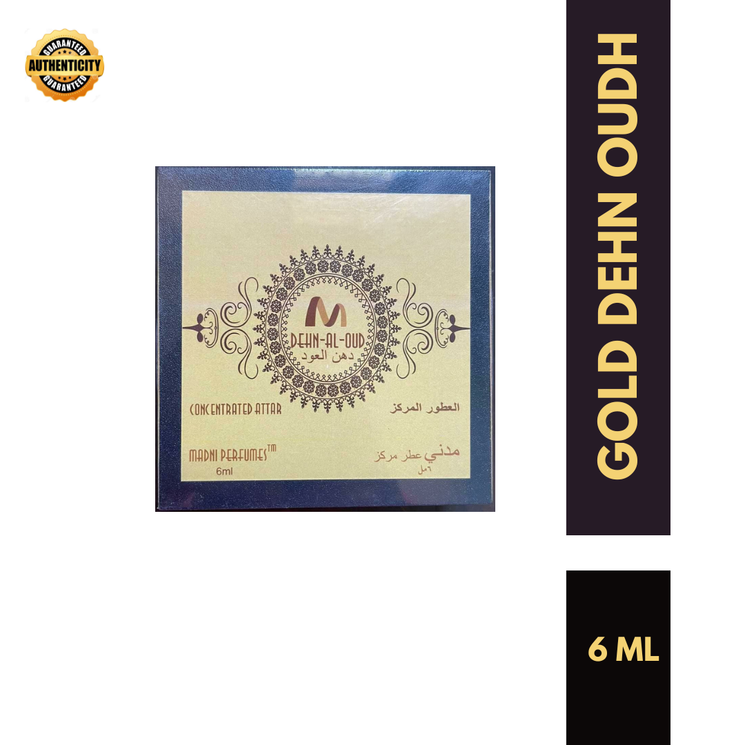 Madni Perfumes Dehn-Al-Oud Gold Series Concentrated Attar / Ittar 6ml