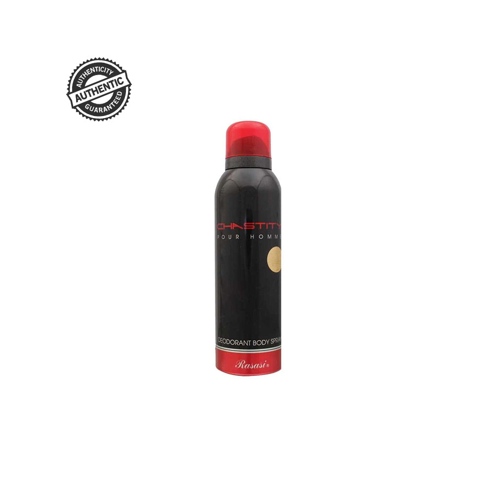 Shop Rasasi Chastity Deodorant Spray 200ML For Men