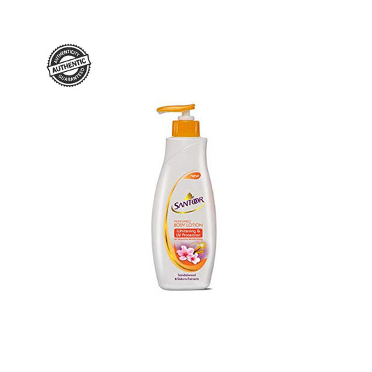 Shop Santoor Perfume Body Lotion White & UV Protection Sandalwood Extracts 250ML