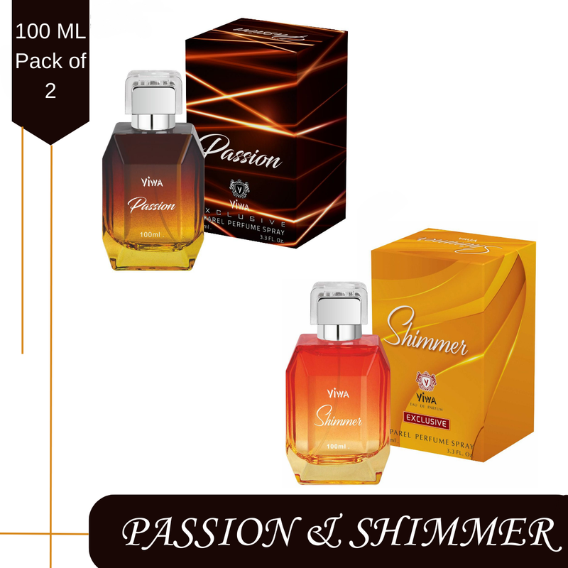 Shop Viwa Passion and Shimmer Perfume 100ml Each (Pack of 2)