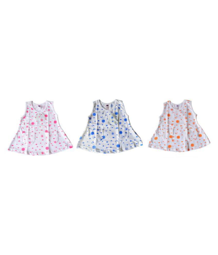 Bellegirl 100% Cotton Girl Tshirt Combo With White Colour 9-12M, Pack Of 3